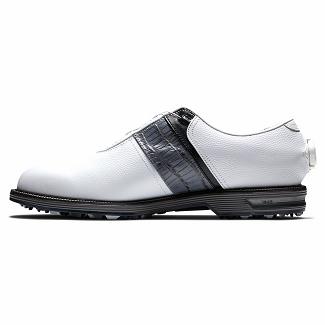 Men's Footjoy Premiere Series Spikeless Golf Shoes White/Grey NZ-437655